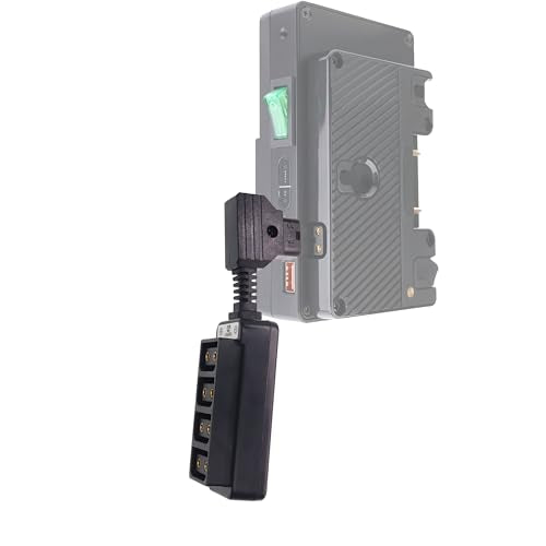 Ultrashort Dtap Splitter, P-tap Splitter Cable, D-tap to 4ports P-tap D-tap Splitter Cable for Cinema Camera Power, Dtap Power Tap Receptacle Ultrashort