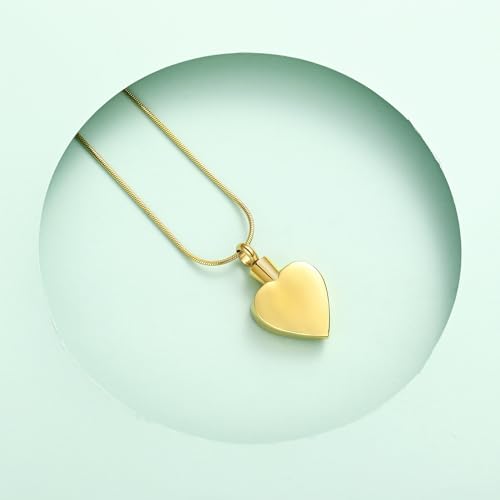 Urn Necklace for Ashes Personalized Urn Pendant Heart Necklace Pets Paw Print Keepsake Waterproof Memorial Gifts for Dogs Gold-Blue