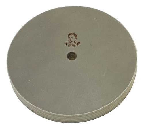 TAMROD HOLDINGS LLC 5-inch leather honing wheel with 1-inch width, 5/8-inch arbor, and buffing compound