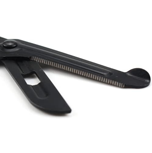 Scissors EMT Bent 7.7 Inch Matt Titanium Coated Stainless Steel Scissors or Gauze (Black)