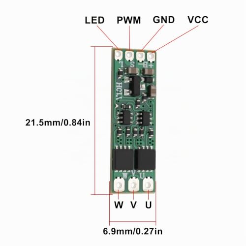 OTOTEC Pack of 2 1S-3S ESC Micro Brushless Motor Controller Module 8A Electronic Speed Controller for Brushless Fan Model Aircraft Drone