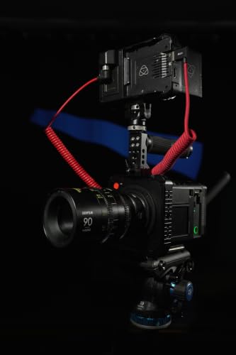 Alvin's Cables Ultra Soft Dtap to Locking DC 2.1 Right Angle Cable, Atomos Ninja Dtap Power Coiled Cable for Video Devices PIX-E7 PIX-E5 Monitor, for Hollyland Mars 400s Coiled Cable ultra soft Right Angle Lock DC