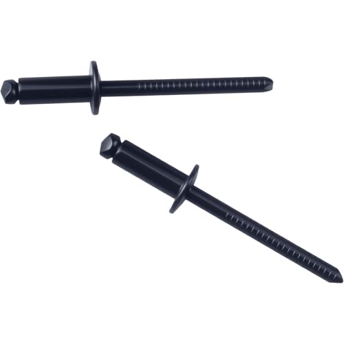 FDXGYH 100 Pcs 1/8x 1/2 Inch Rivet Grip Stainless Steel Blind Rivet 3.0 × 12mm- BLACK-100PCAK
