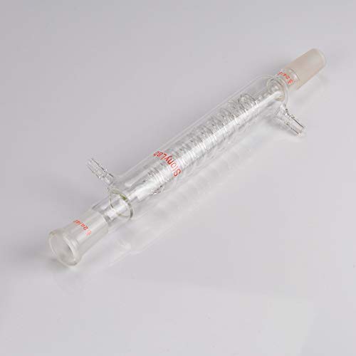 StonyLab Borosilicate Glass Graham Condenser with 24/40 Joint 200mm Jacket Length Lab Condenser 200 mm