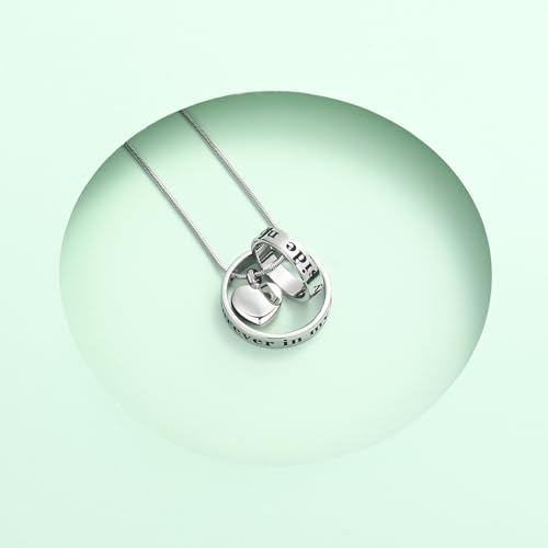 Cremation Urn Neckalce for Ashes for Dog/Cat,Forever in My Heart,No Longer by My Side,Funeral Keepsake Urn Necklace Paw Print Memorial Necklace (C) Silver