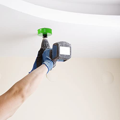 HLOFIZI 6-3/8 inch carbide grit hole saw for cutting stucco, plaster, drywall, and cement board for recessed lights
