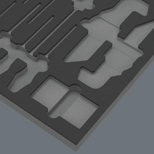 Wera 9860 stainless tool chest foam insert set without tools, 344 x 30 x 392 mm