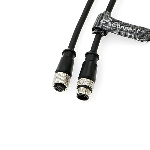 M12 A Code 5 Pin Male to Female Aviation Sensor Connector Industrial Cable for Device Network, Fieldbus Module 8M/26.24Ft