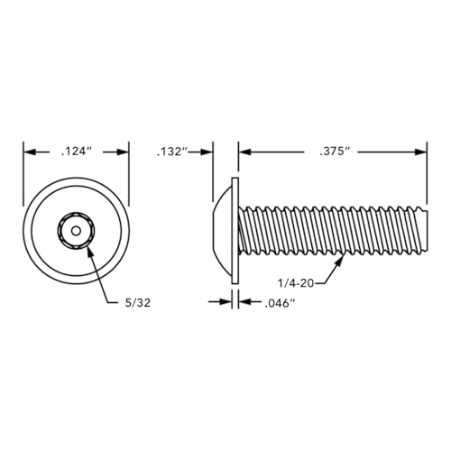 80/20 10 Series 1/4-20 x .375 in flanged button head socket cap screw and slide-in economy T-nut combo, 25 pack