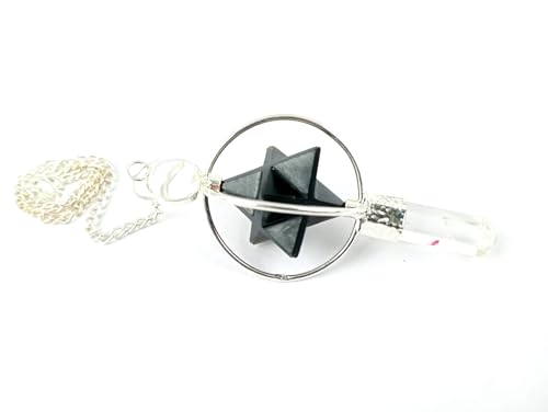 Jet Natural Black Tourmaline Spinning Pendulum for Dowsing, Reiki Healing, Chakra Balancing, Vastu, Energy Cleansing – Crystal Divination Tool for Accuracy & Protection