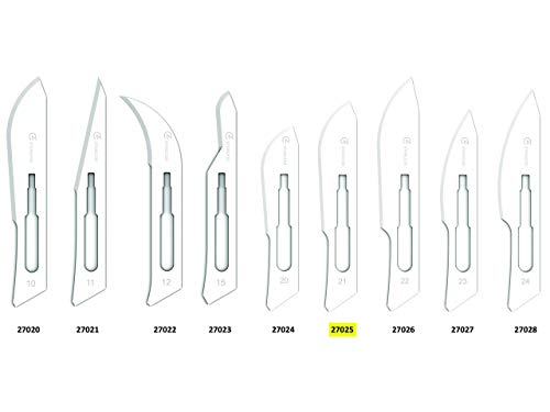 GIMA - Sterile Disposable Stainless Steel Blade No.21 Pack of 100 27025
