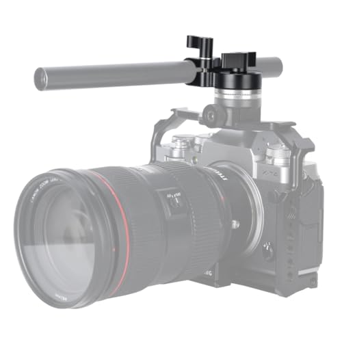 NICEYRIG M6 Thread Rosette Mount to 15mm Single Rod Clamp Compatible with DSLR Camera Rig Railblock Support System - 428