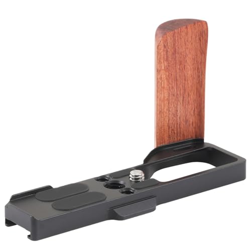 Fotga Lightweight Wooden L-Shape Side Hand Grip Handle Grip for Ricoh GRIV GR4 Digital Camera,Compatible Arca Swiss Tripod | 1/4"-20 and 3/8"-16 Mount for Tripod,Cold Shoe on Bottom