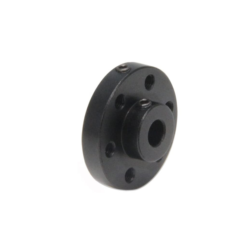 [Australia - AusPower] - Zeberoxyz 2pcs Black Rigid Flange Shaft Coupling with M3 Thread for 5mm Shaft Motor Guide Shaft Coupler Motor Connector for DIY 3D Printer Parts (5mm, Black) 