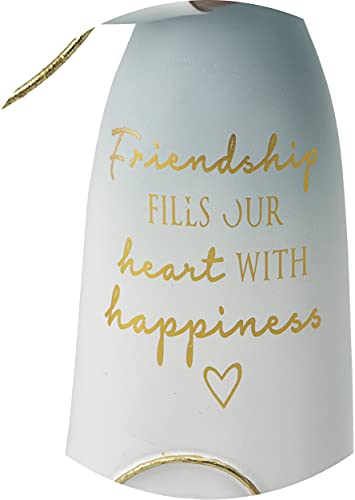 Pavilion Gift Company Friendship Fills Our Heart with Happiness-7.5 Inch African American Bunny Collectible Resin Angel Figurine, White 19622
