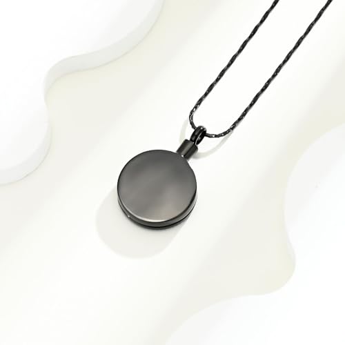 Imrsanl Tree of Life with Celtic Knot Urn Necklace for Ashes Black