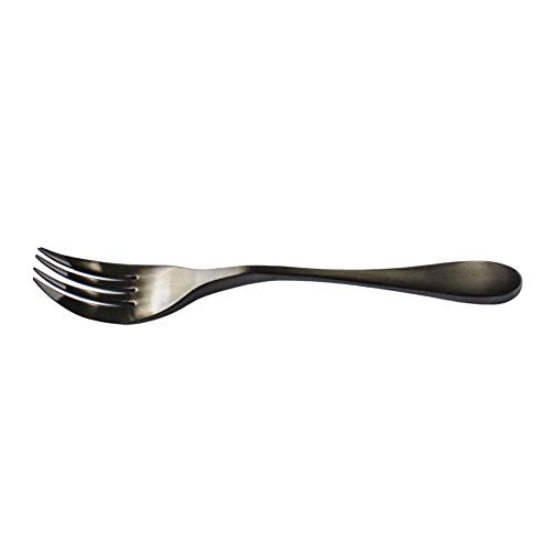 KNORK Matte Black Titanium Coated Salad Knork, Set of 4