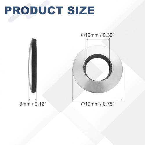 uxcell 3/8 x 3/4 inch EPDM bonded sealing rubber washers with 304 stainless steel for screws and bolts