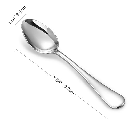 KEAWELL Premium Verona 8-Piece 7.6-Inch Dinner Spoon Set (8, Dinner Spoons)