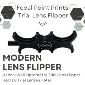 [Australia - AusPower] - Optometry 8 Slot Trial Lens Flipper Optometrist Tool for Trial Glasses Optical Ophthalmic Lens Flipper for Vision Testing & Vision Therapy Optician Tools Optometry Equipment (Black) Black 