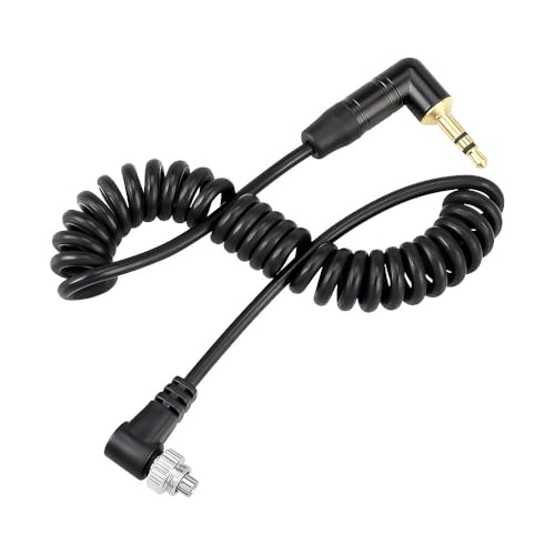 Alvin’s Cables Tentacle Timecode Cable for Panasonic Lumix S1H, GH5s, GH6, GH7 Cameras, 3.5mm TRS to Locking PC Coiled Cable for Tentacle Sync-E, Track-E, Timebar