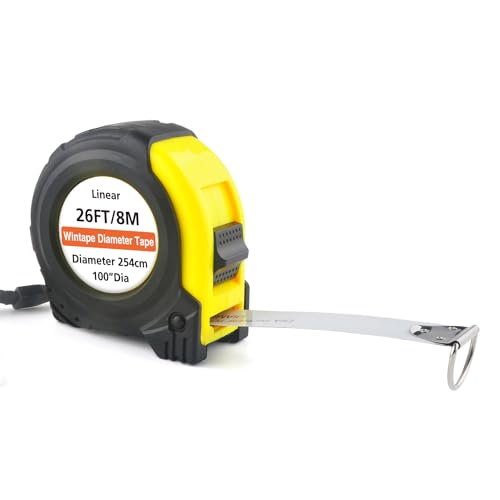 VAXATO Pi diameter circumference tape measure, 15/16-inch by 26-foot, 8-meter measuring tape