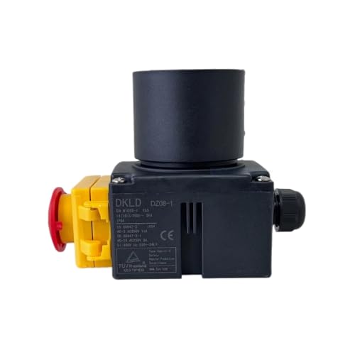 Trade-Shop Switch/Plug Combination/Motor Starter/On/Off Switch with Phase Inverter DZ08-1 230 V for Single-Phase Machines/Includes Emergency Stop Flap