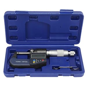 [Australia - AusPower] - 0 25mm Digital Micrometer, 0.001mm Resolution, Display Modes, LCD Screen, Tolerance Testing, for Professionals and DIY Enthusiasts 