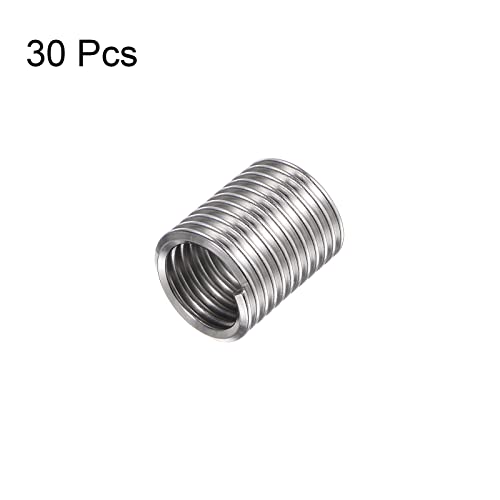 HARFINGTON 30pcs Wire Threaded Inserts 1/2-13 UNC 2D 25.4mm 304 Stainless Steel Helical Coiled Wire Thread Sleeve