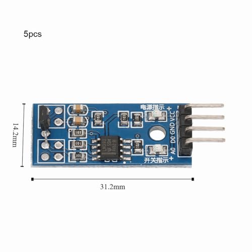 MOPFOL 3144E Hall effect sensor switch module with magnetic detector, dual LED indicators, and digital output