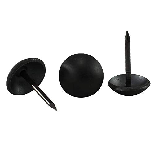 250-piece decotacks 3/8-inch upholstery tacks and decorative furniture pins in matte black, DX0595MBL