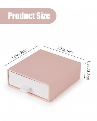 Jewelry Gift Box, 12 Pack Necklace Gifts Boxes Bracelet Gifts Boxes Earring Gift Box, Cardboard Jewelry Organizer For Necklace Ring Earring Bracelet (Pink) Pink