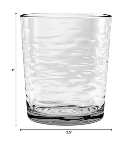 TarHong Foundry Acrylic Drinking Glass - Clear - 14.3 oz - Set of 6 Tumbler/Double Old Fashioned