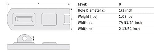 ABUS 140/190 Stainless Steel Latch Hasp for Gates, Barns, Sheds, and Outdoor