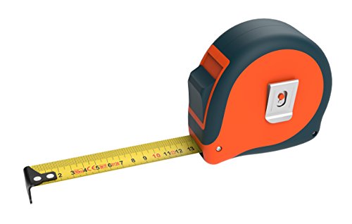 Presch Tape Measure 10 m - Robust Professional Tape Measure Riveted with Belt Clamp and Reel System - Roll Meter 10 m with Lock