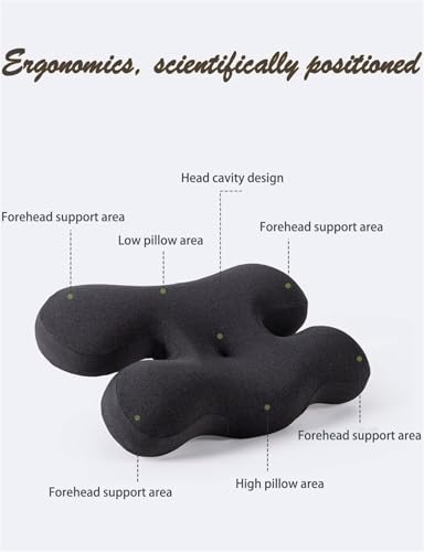Side Sleep Beauty Pillow,Ergonomic Memory Foam with Removable Cover,Butterfly Shape Wrinkle Prevention Pillow for Protecting Your Hair and Skin