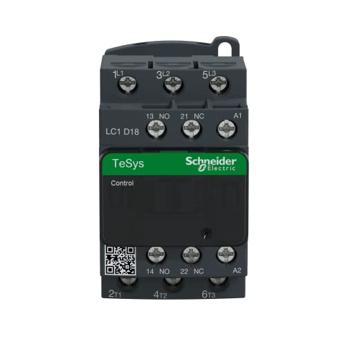 Schneider Electric SC5LC1D18P7 Switch 440 V 18 A – White | +1S+1NC, 7.5 kW, 18A, 400V AC3, 230V AC 230 V Single