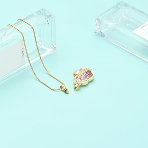 Butterfly Urn Necklaces Heart Cremation Jewelry for Ashes Stainless Steel Keepsakes Memorial Lover Ashes Holder Urns Necklaces Pendant Jewelry P-Gold