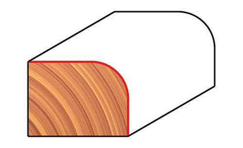 [Australia - AusPower] - Freud 34-116: 1/2" Radius Rounding Over Bit (Quadra-Cut) 1/4" Shank Rounding Over (Quadra-Cut) 