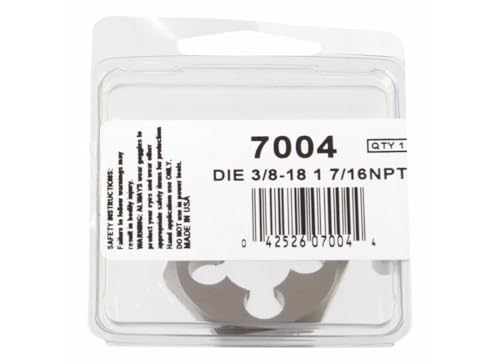 Irwin Industrial Hex Die Pipe threading die for cutting and repairing external pipe threads