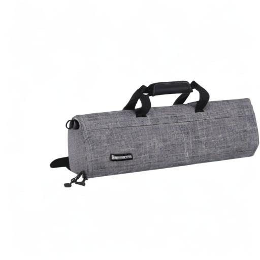 Messermeister Preservation 8-Pocket Knife Luggage, Heather Gray - 8 Elasticized, Reinforced Pockets for Culinary Tools - Holds Up to 18” Knife - Made From 100% Recycled Water Bottles