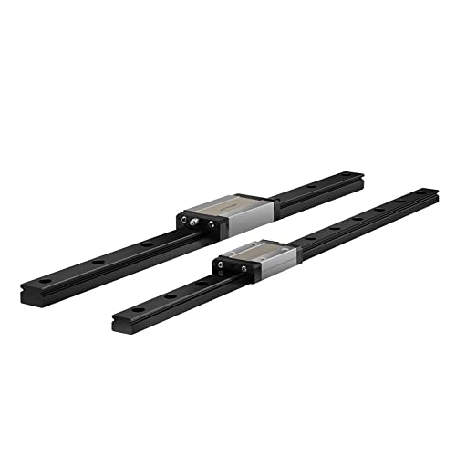 Schwarze Beschichtung MGR Schiene MGN7 MGN9 MGN12 MGN15 Miniatur-Linearführung Schlitten, geeignet für 3D-Drucker CNC (2, MGN9H, 250mm) 2