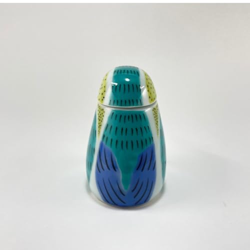 IPPINKA Japanese Arita Ware Non-Drip Soy Sauce Dispenser - Kingfisher Design - 2 oz - Handmade Porcelain from Japan