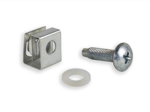 RackGold 10-32 zinc cage nuts and screws with washers, 50-pack for server racks