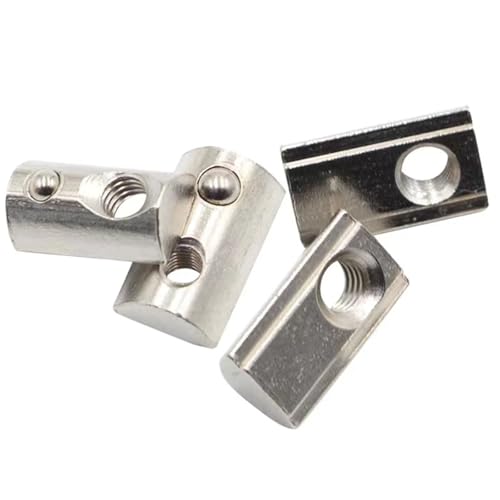 Generic M8 T-slot half-round spring ball loaded nuts for 3030 aluminum extrusion profiles, 30 pieces