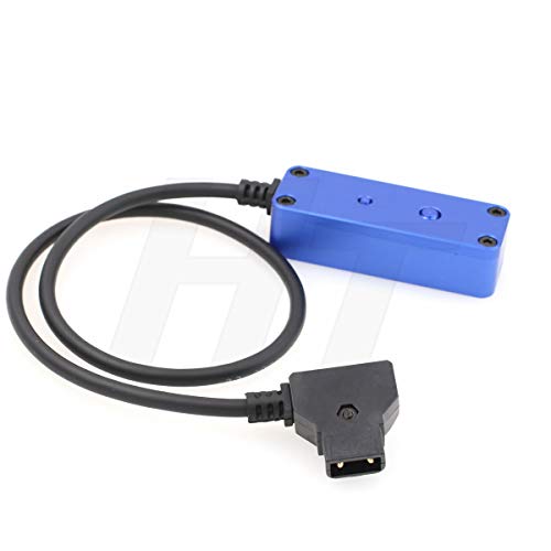 DTAP Power Splitter Triple Cable Box Hub, D-tap Male to Female 3 Port Distributor for ARRI Camera Anton Bauer Battery Ronin 2 1/4" Mount 50cm Blue