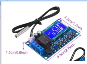 [Australia - AusPower] - 2pcs XY-T01 Electronic Temperature Controller, DC 6-30V 24V Waterproof NTC Probe Digital Temperature Control Module -50°C to 100°C Digital Thermostat Temperature Control Switch Boards 