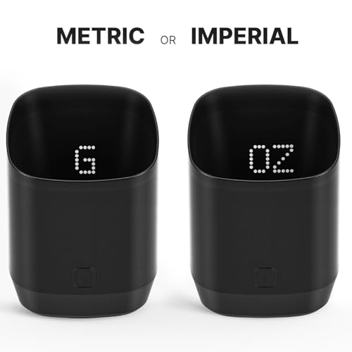 Digital Dosing Cup Scale, Coffee Bean Measuring Cup with LED Display and Touch Switch, USB C Rechargeable, for Coffee Grounds, Liquids, Kitchen and Home