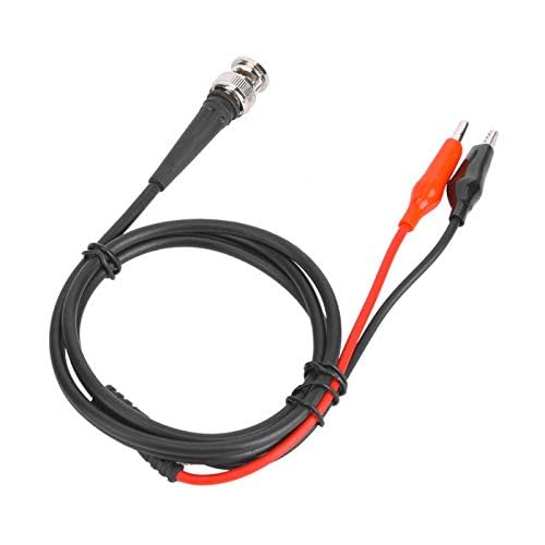 [Australia - AusPower] - 27 inch Length Generator Test Line Cable,0.12in / 4mm Diameter Channel Arbitrary Waveform Function Generator BNC Coaxial Cable, Red and Black Clip Test Cable Probe Leads 
