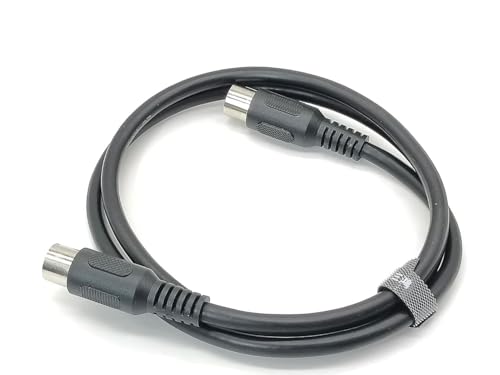 DIN 13-Pin to DIN 13-Pin Extension Cable, High-Speed Video Power Cord for Reversing Camera, Truck & RV (Male to Female, 1 Meter) Male to Female